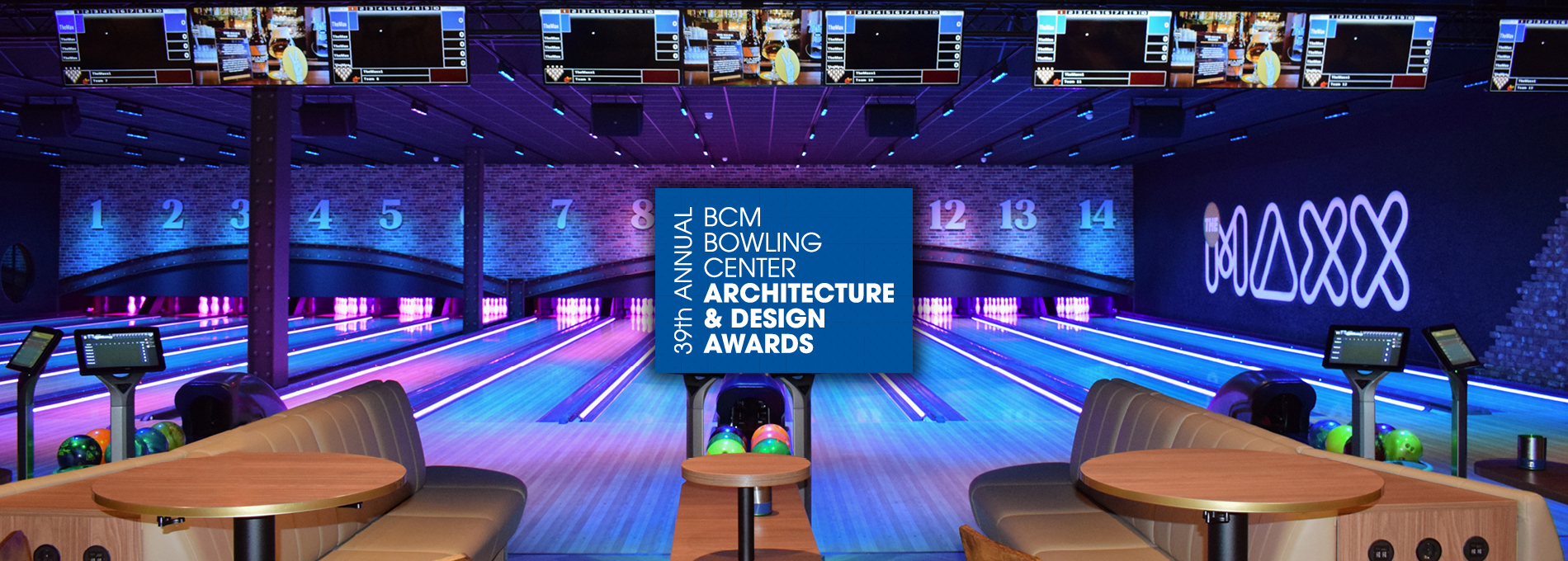 QubicaAMF: Maxx 2023 Bowling Design Awards banner slide